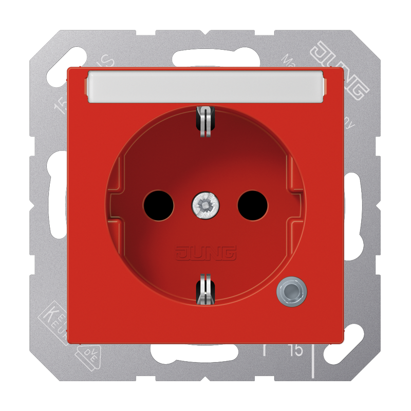 

SCHUKO розетка с полем для надписи 6x46 мм ABA1520BFNAKORT Jung, Красный, A