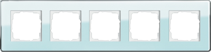 Рамка Gira Esprit Glass C на 5 постов универсальная зеленое стекло 22389₽