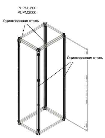 

Abb TUR P Профиль каркаса шкафа H=2000мм (4шт), Нет (без)