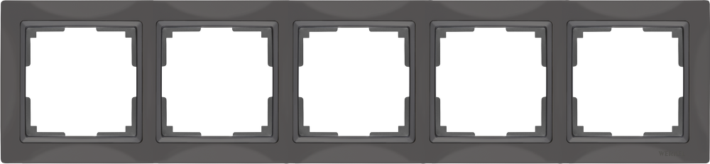 

Рамка Werkel Snabb basic на 5 постов, универсальная, серо-коричневый, Werkel