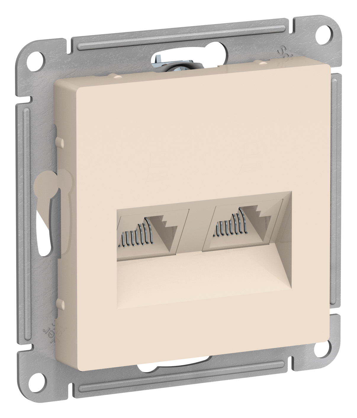 

SE ATLASDESIGN РОЗЕТКА двойная компьютерная RJ45+RJ45, кат.5E, механизм, БЕЖЕВЫЙ, AtlasDesign