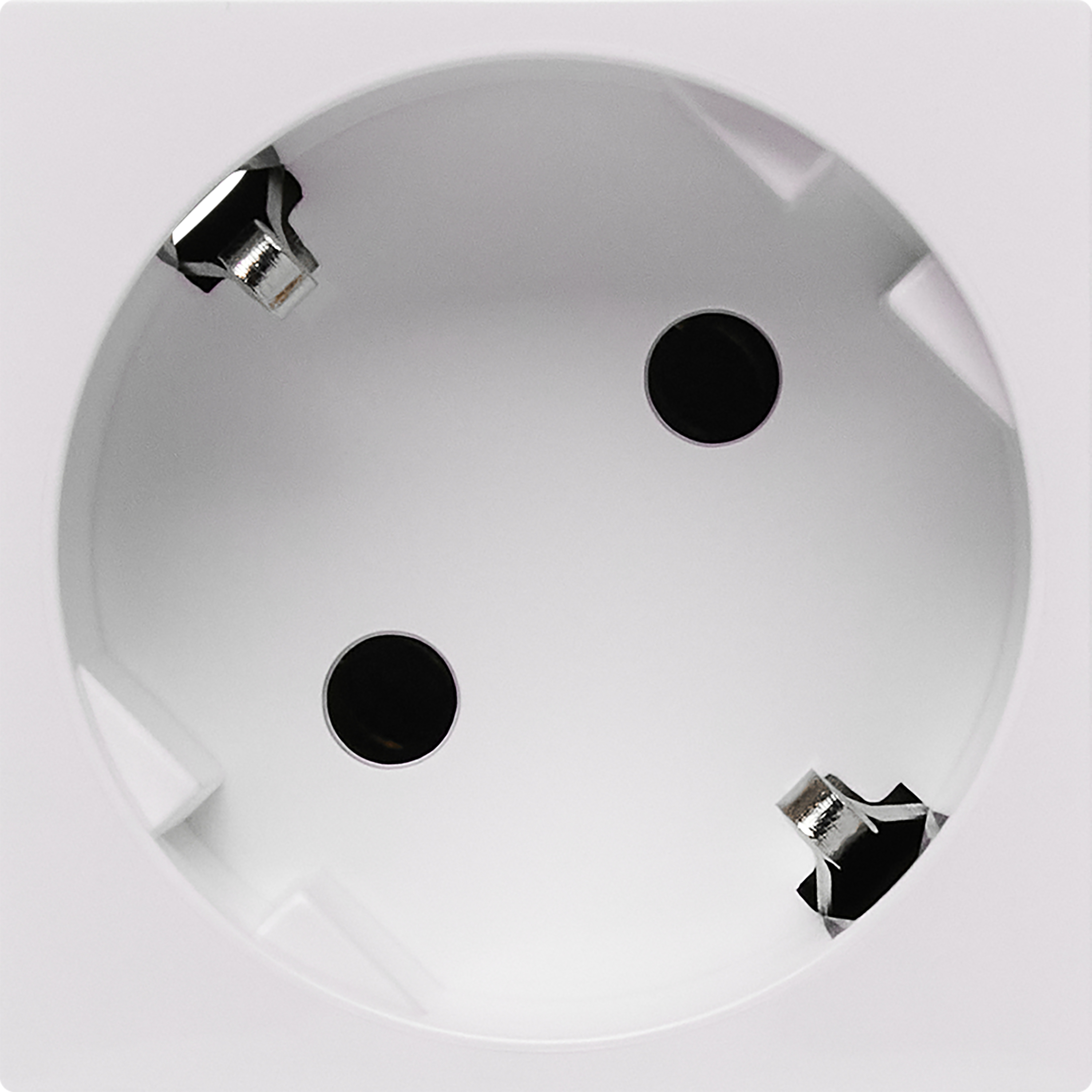 Розетка с заземлением - на клеммах - без шторок 16А 250В - 45- 2 модуля - цвет белый 665₽