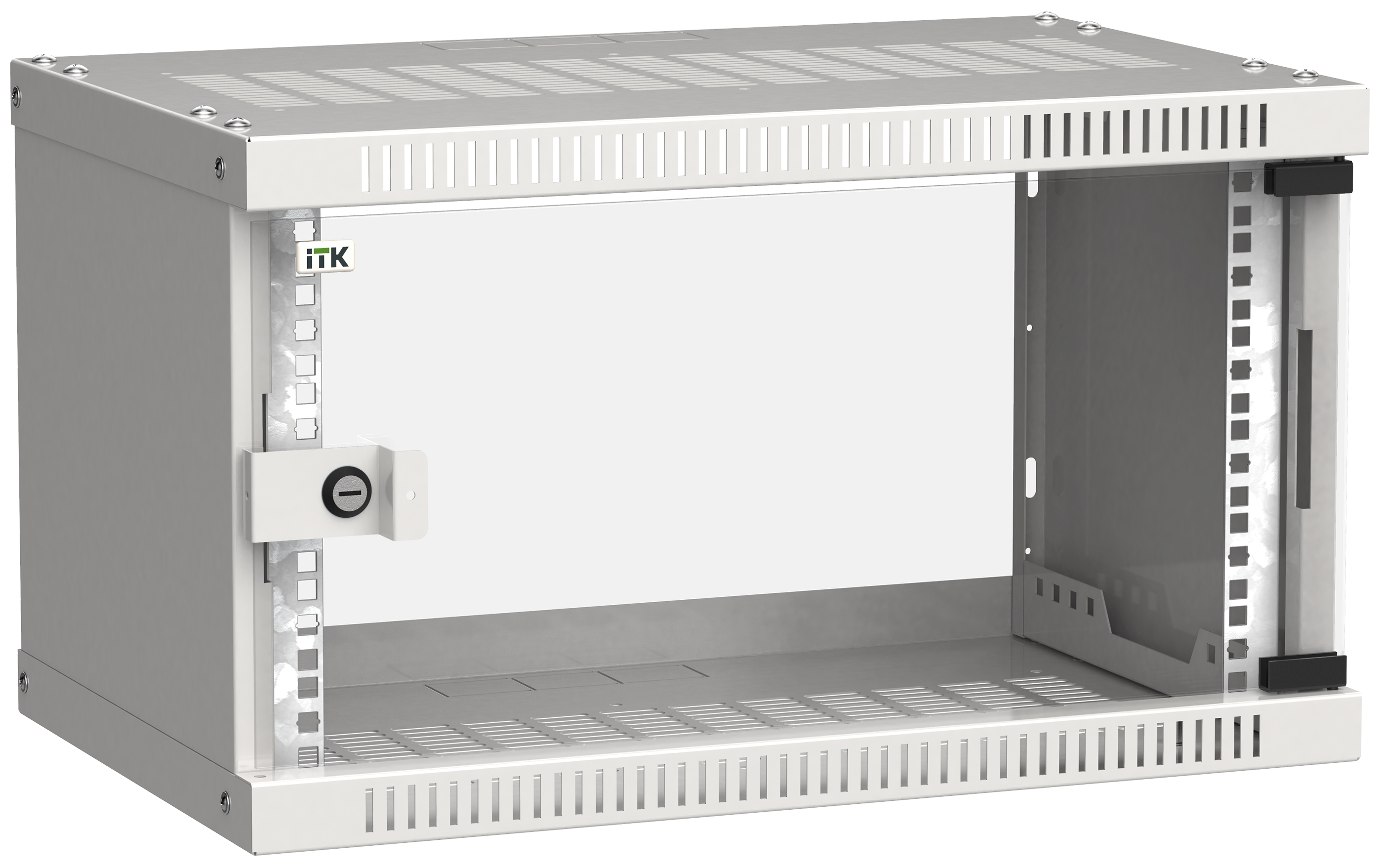 шкаф настенный 19 linea w 9u 600x450мм стеклянная дверь