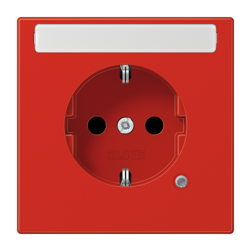 

SCHUKO розетка с полем для надписи 9x58 мм LS1520BFNAKORT Jung, Красный