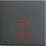 

Gira sys.55 антрацит Клавиша "Аварийный выключатель отопления"