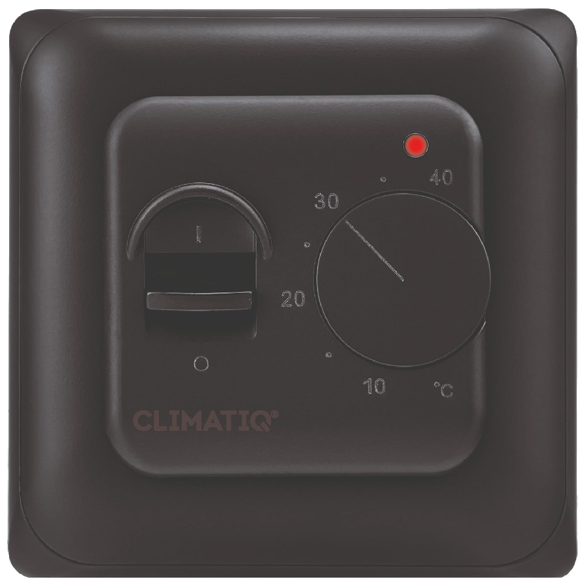 Термостат CLIMATIQ BT с механическим управлением чёрный матовый с рамкой IqWatt 2875₽