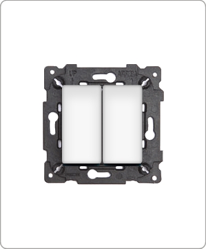 

Выключатель двухклавишный Fede, на клеммах, белый, Fede