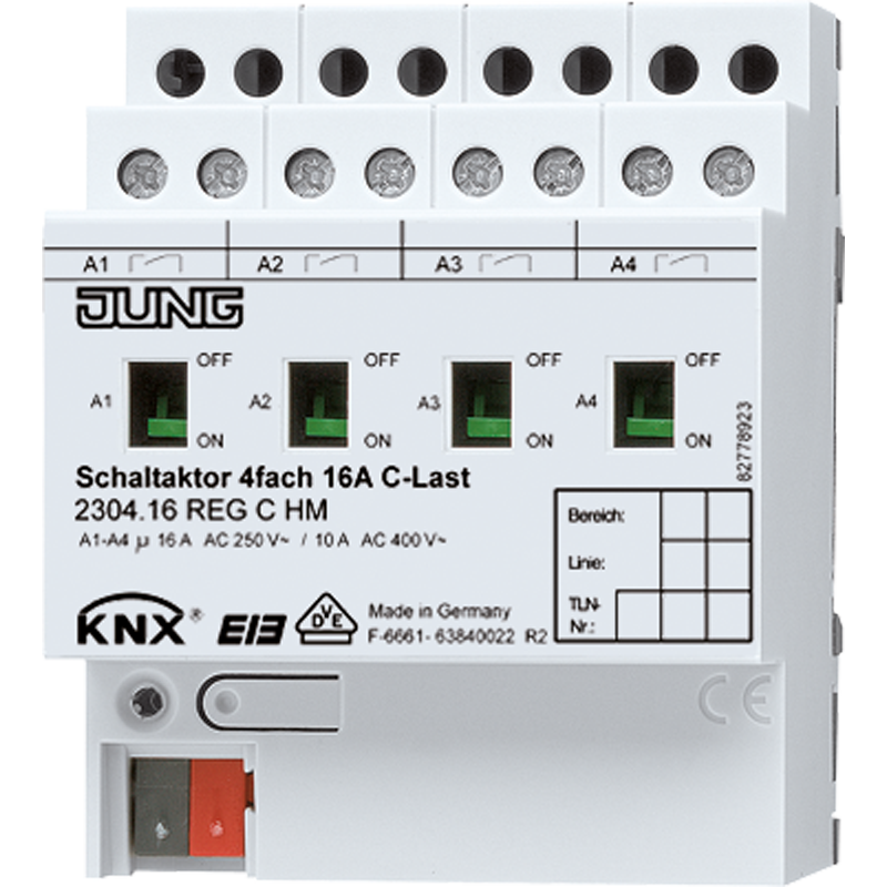 

KNX/EIB-актуатор; 4 выхода 2304.16REGCHM Jung