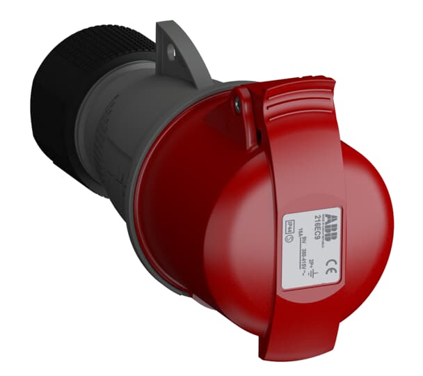 

ABB CEWE Розетка кабельная Easy&Safe 216EC9,16А,2P+E,IP44,9ч, CEWE