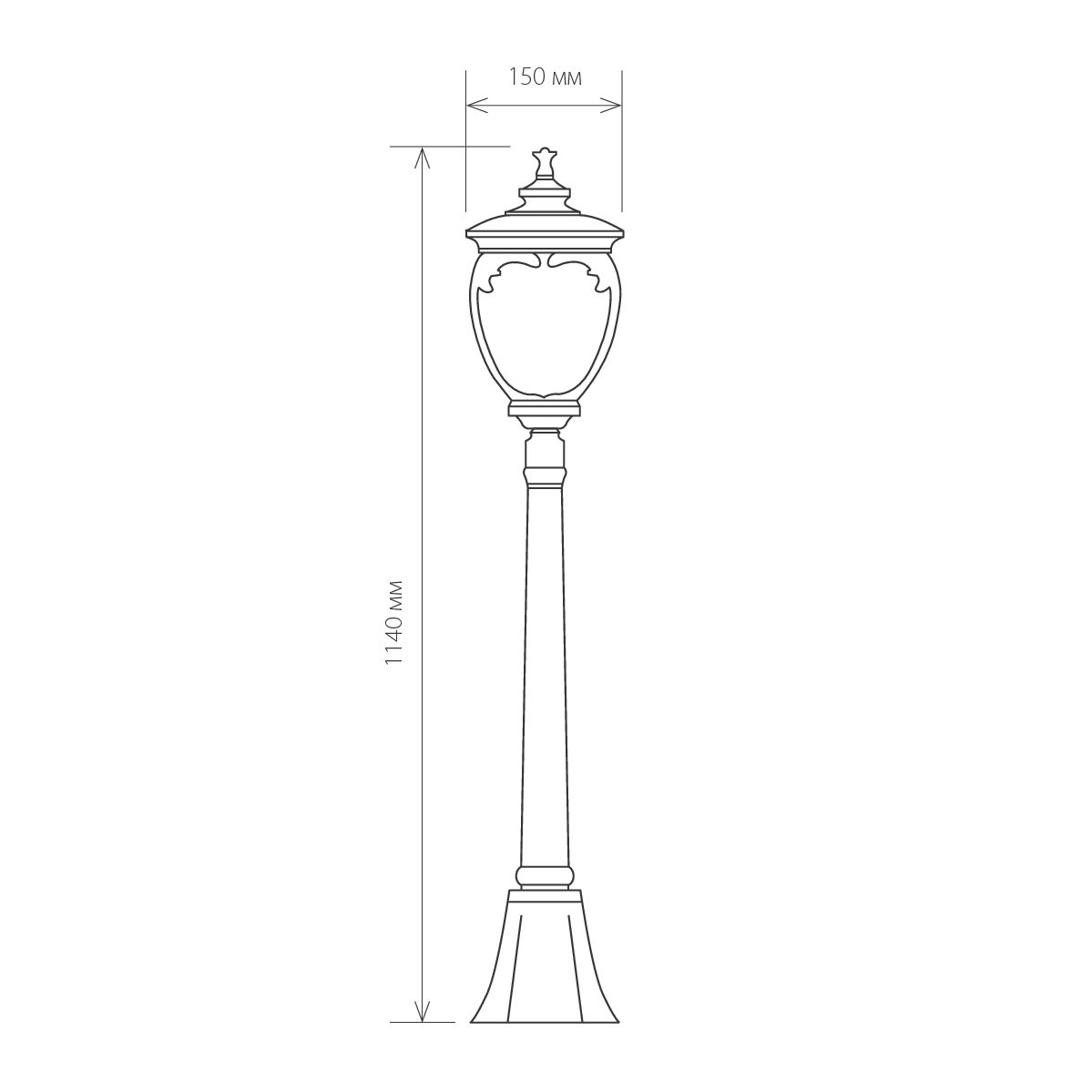 

Elstandard Andromeda F черное золото уличный светильник на столбе IP44 GLYF-8024F, Andromeda