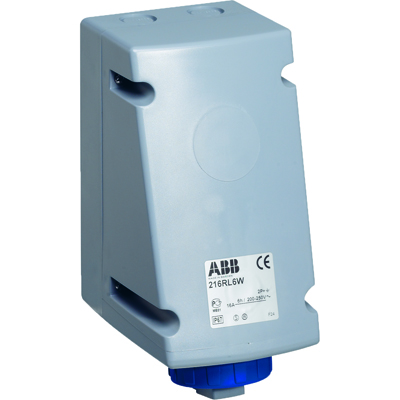 

Abb CEWE Розетка для монтажа на поверхность с подключением шлейфа 232RL12W, 32A, 2P+E, IP67, 12ч