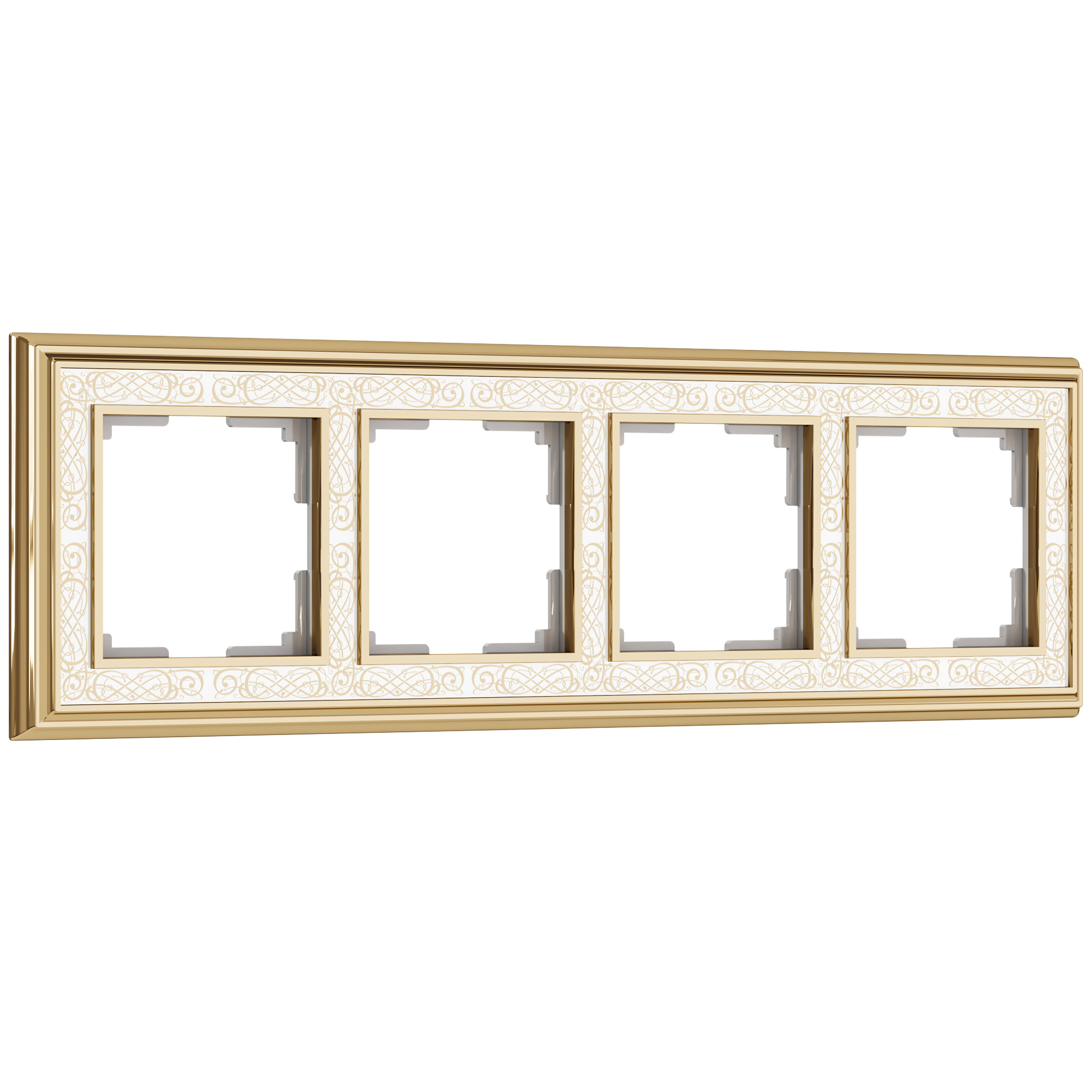 

Werkel Palacio Gracia золото/белый Рамка на 4 поста, алюминиево-цинковый сплав, System 57
