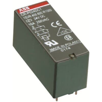 

ABB SST Реле CR-P024AC2G 24B AC 2ПК (8A), позолоченные контакты, SST