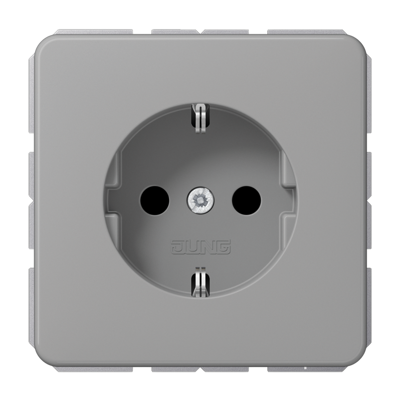 

Розетка SCHUKO® 16A 250V с защитой от детей; дюропласт; серый CD1520KIGR Jung