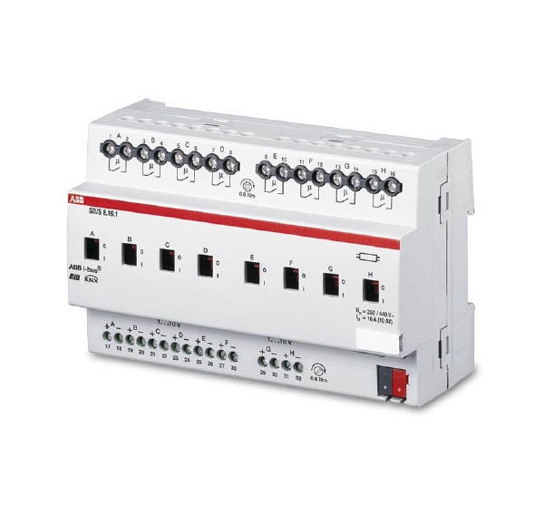 

Abb EIB SD/S 8.16.1 Светорегулятор для ЭПРА 1-10В, 8 каналов, 16А, MDRC, EIB