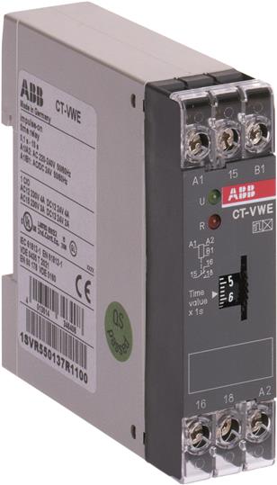 

Abb SST Реле времени CT-VWE (с проскальз. при замык.) 24B AC/DС, 220-240 В AC (временной диапазон 0