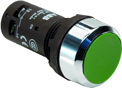 Abb COS  Кнопка CP1-30G-02 зеленая без фиксации 2HЗ