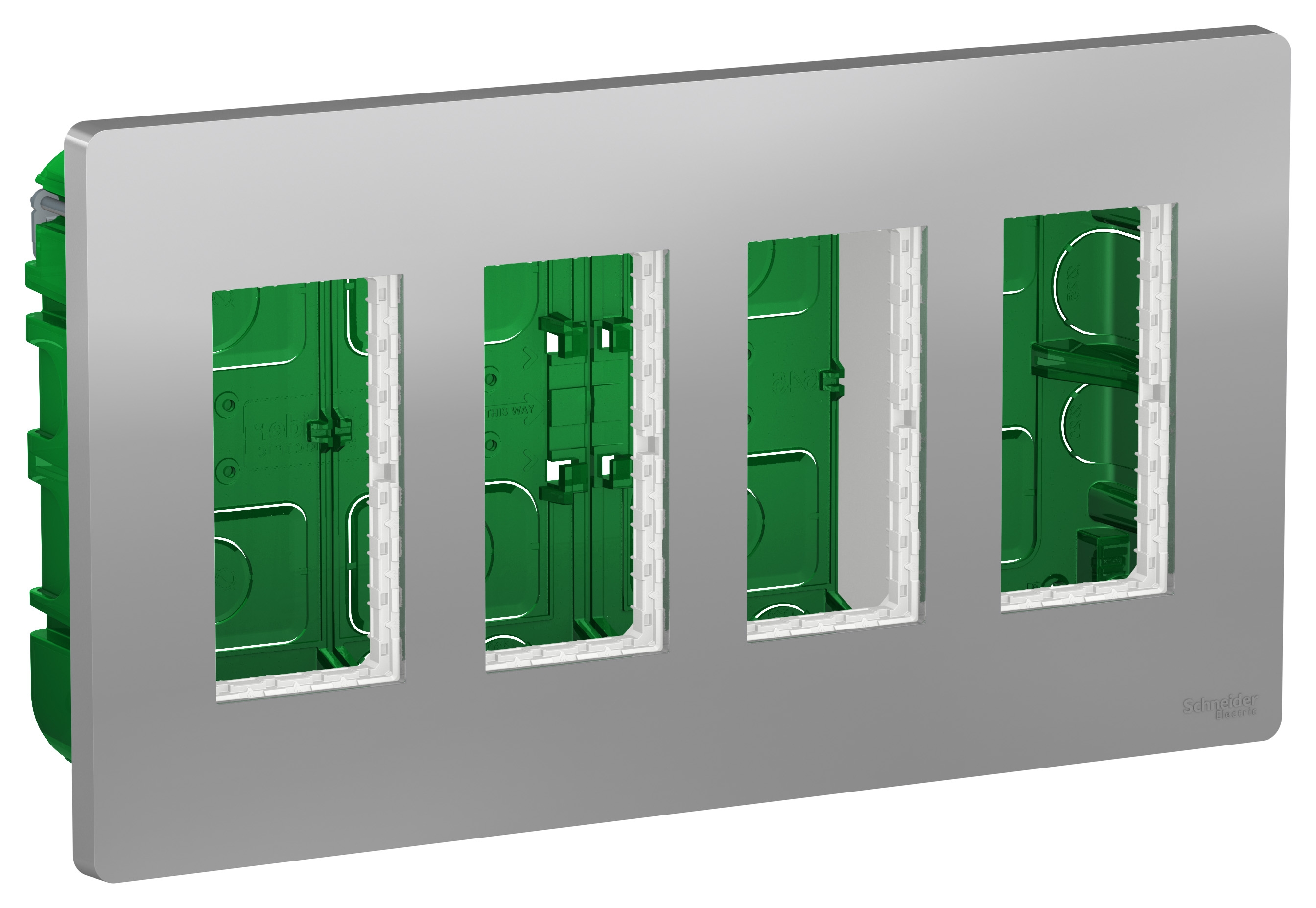 

Блок встраиваемый 4х4 модуля Schneider Electric Unica Modular, алюминий, Unica Modular