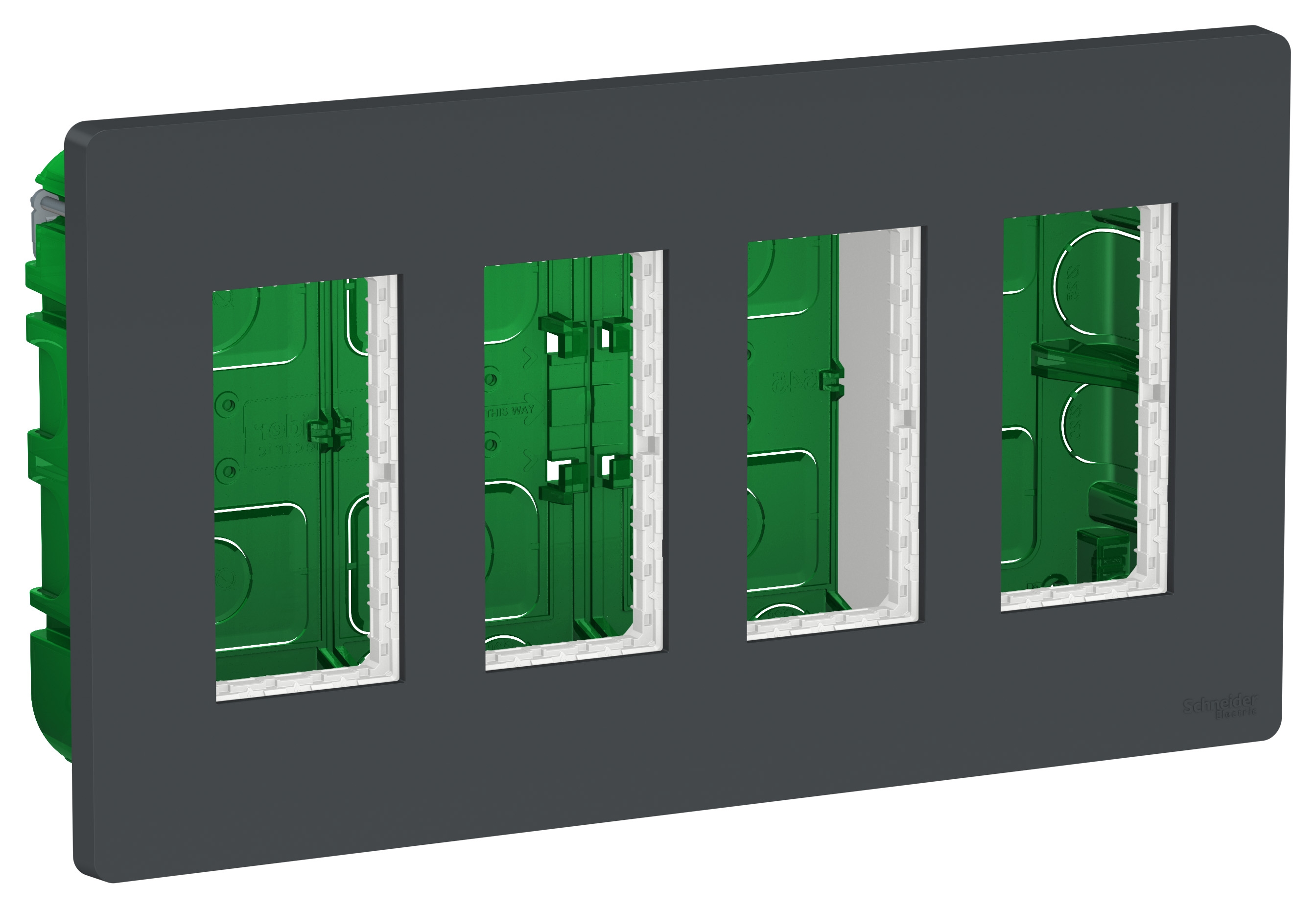 

Блок встраиваемый 4х4 модуля Schneider Electric Unica Modular, антрацит, Unica Modular