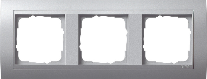 

Рамка Gira Event на 3 поста, универсальная, алюминий/алюминий, System 55