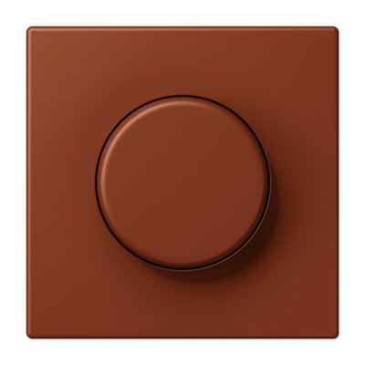 

Светорегулятор поворотно-нажимной Jung Le Corbusier для ламп накаливания 230в и обмоточных трансформаторов 12в, без нейтрали, terre sienne brulee 59, Le Corbusier