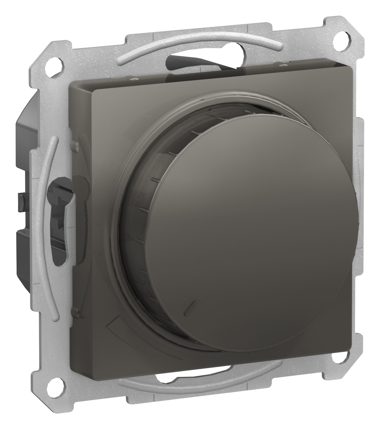 

Светорегулятор поворотно-нажимной Schneider Electric Atlas Design универсальный (в т.ч. для led ламп), без нейтрали, сталь, AtlasDesign