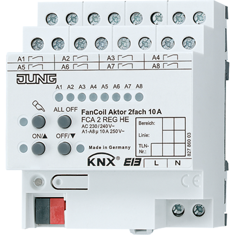 

KNX Fan-Coil-актуатор FCA2REGHE Jung