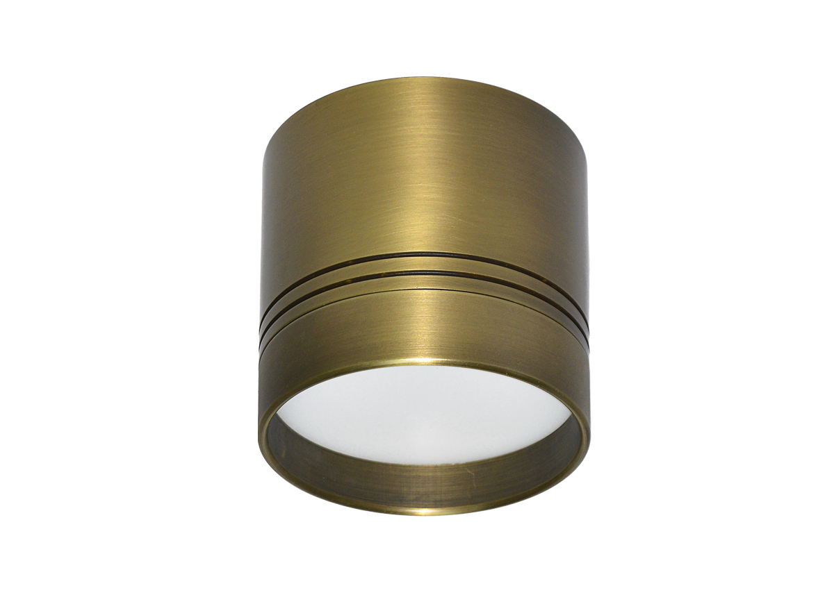 Donolux Barell Светодиодный светильник, накладной. АС165-240В  12W, 3000K, 897 LM, 90°, D108 H127, Цвет-бр