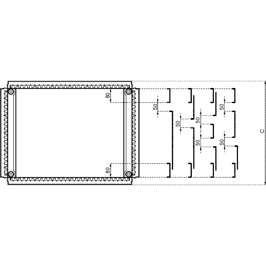 

SE Universal Enclosures ЦЕЛЬНАЯ ПЛАТА КАБ. ВВОДА SF 800x800