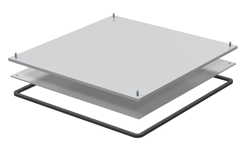 OBO Bettermann Кассетная рамка с выемкой для напольного покрытия для монтажного основания 282x282x8