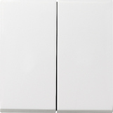 

Gira sys.55 мат. бел. Двойные клавиши с комплектом уплотнителей IP44 для клавишных и кнопочных выклю, Белый