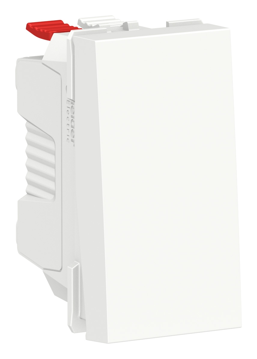 Кнопка звонка одноклавишная (1н.о.) Schneider Electric Unica Modular, на клеммах, белый