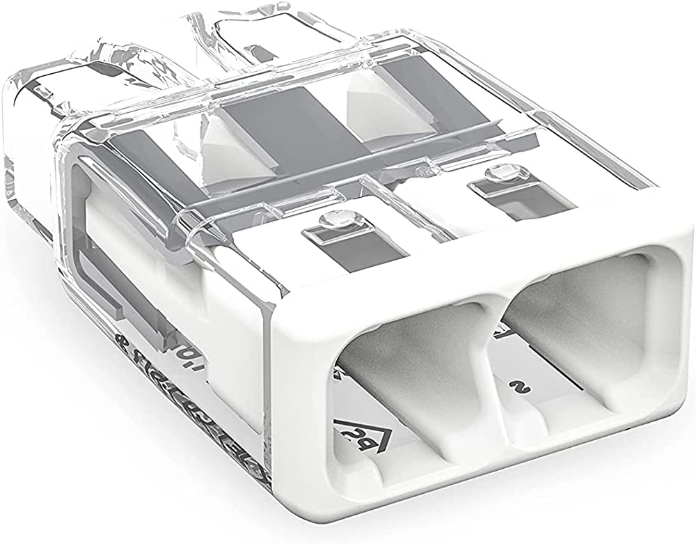 Клеммы Wago 2273-402 на 2 одножильных проводника сечением 05-25 квмм 24А прозрачные без пасты в коробке 120 шт 2880₽