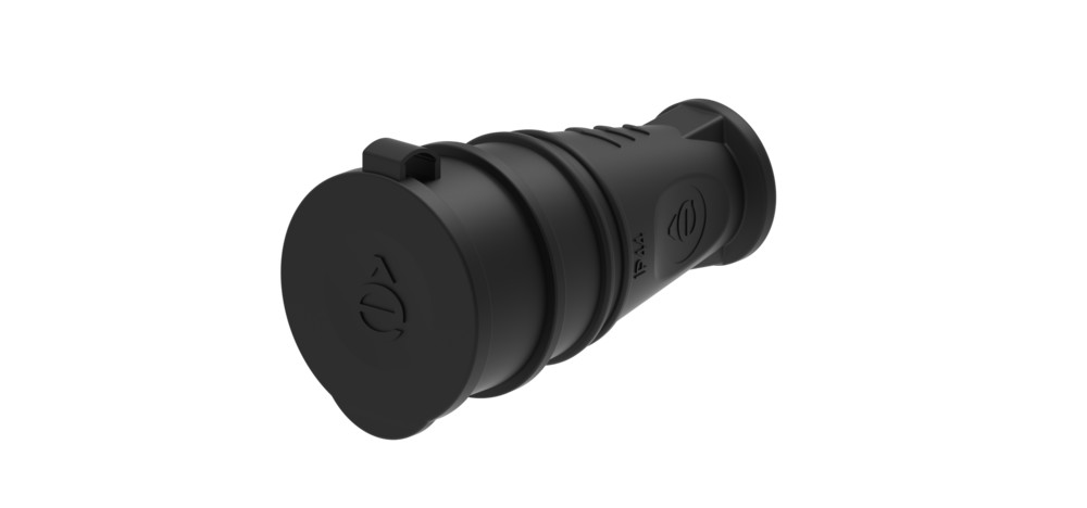 Розетка 2КЗ кабельная каучуковая 16А250В IP44 чёрная Systeme Electric серия MultiSet 1261₽