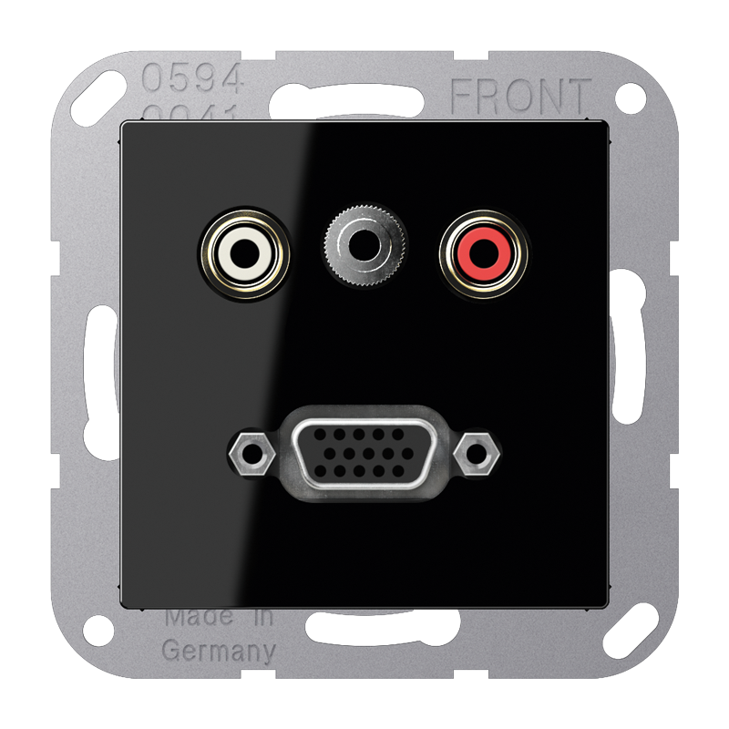 

2x Cinch Audio (RCA) / Stereo Jack (TRS 3.5 mm) / VGA MAA1072SW Jung, Черный