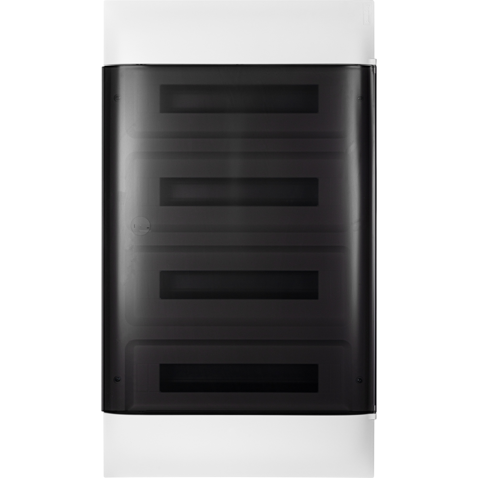 

Пластиковый щиток на 72 модуля (4х18) Legrand Practibox S для встраиваемого монтажа в твёрдые стены, цвет двери дымчатый, Белый, Practibox S