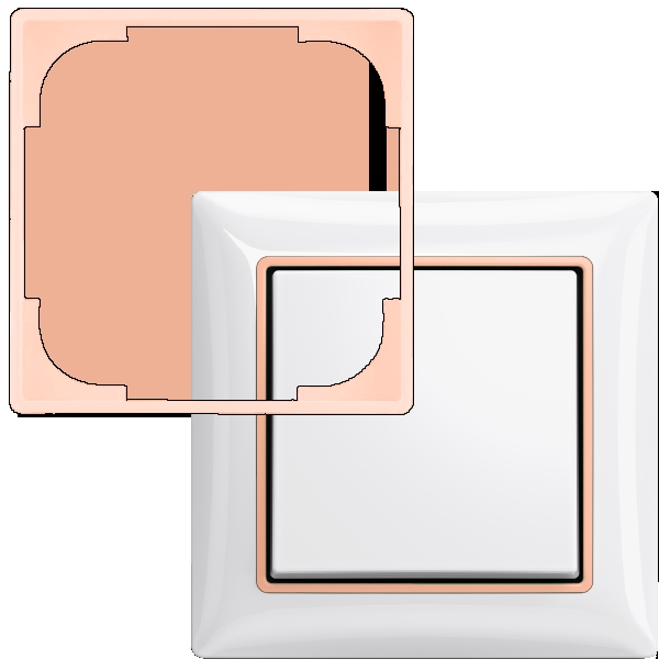 

Декоративная вставка на 1 пост для рамок Basic 55 ABB Basic55, абрикосовый, Basic55