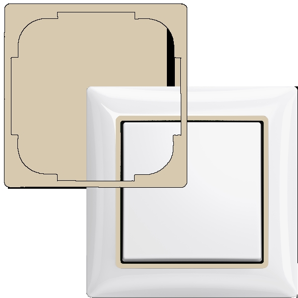 

Декоративная вставка на 1 пост для рамок Basic 55 ABB Basic55, слоновая кость, Basic55