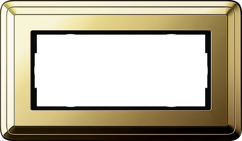 

Gira ClassiX Рамка двойная без перегородки латунь/латунь