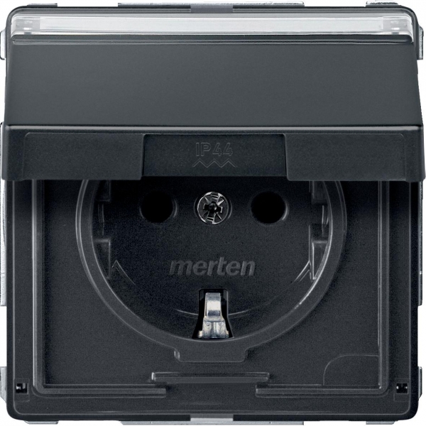 

Merten Aquadesign МЕХ-М РОЗЕТКИ С КРЫШК. И ПОЛЕМ ДЛЯ НАД., Антрацит