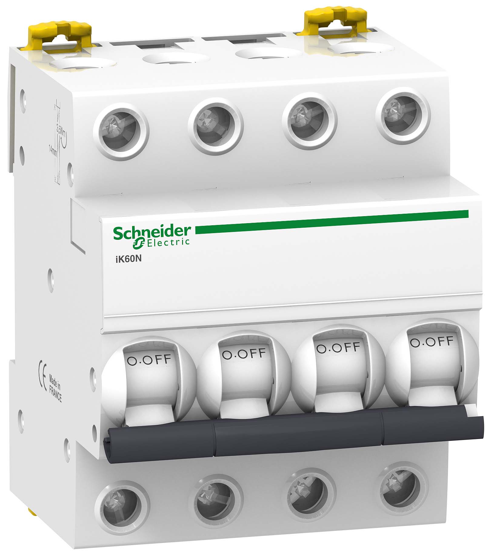 Автоматический выключатель Schneider Electric Acti9 iK60N 4 полюса 13A тип C 6kA