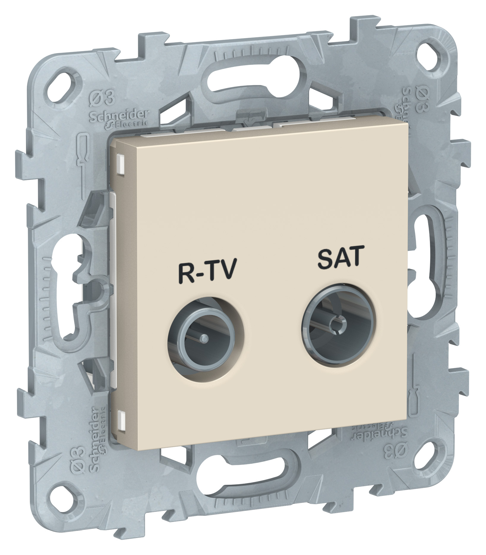 

SE UNICA NEW РОЗЕТКА R-TV/ SAT, одиночная, БЕЖЕВЫЙ, Антрацит, Unica New