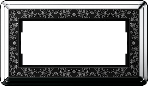 

Gira ClassiX Art Устан рамка 2 мест без перегородкихром-черный, Хром