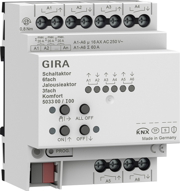 

Gira Устр.управления жал. 6м/3м 16A REG Komfort KNX Secure