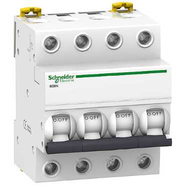 

Автоматический выключатель Schneider Electric Acti9 iK60N, 4 полюса, 40A, тип C, 6kA, Acti9 iK60N