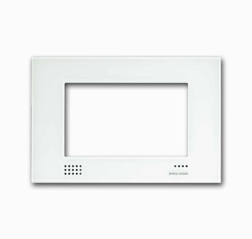 Abb EIB 8136/25-500 Рамка декоративная для Busch-Comfort Panel, белое глянцевое стекло