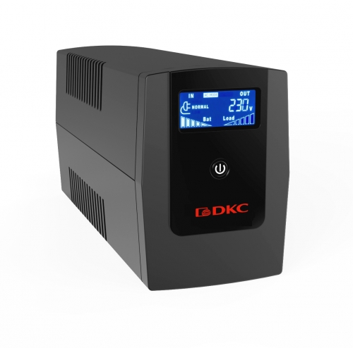 

DKC Линейно-интерактивный ИБП, Info, 1500VA/900W, 4xIEC C13, USB + RJ45, LCD, 2x8Aч, "RAM batt" - источники бесперебойного питания