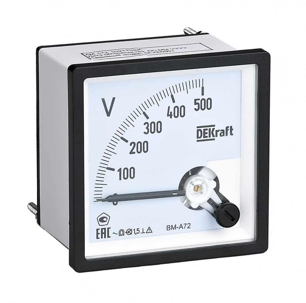 SE Вольтметр аналоговый шкала 500В AC 96х96мм КТ 15 DEKraft 3531₽
