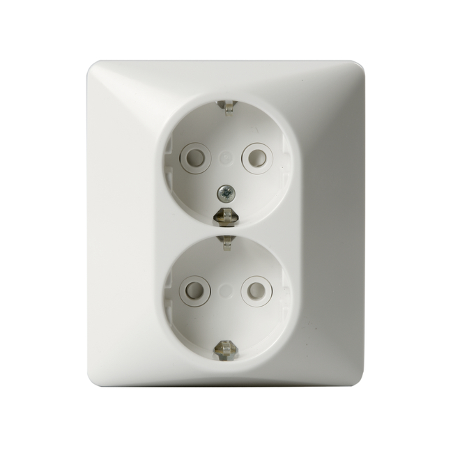 

Abb ABJ Розетка SCHUKO с заземлением, 16А / 250В, зажимные клеммы, серия Jussi, белый, наружный монт