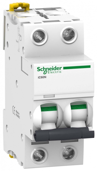 Автоматический выключатель Schneider Electric Acti9 iC60N 2 полюса 20A тип B 6kA 3162₽